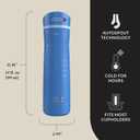 Contigo x Ally Love Ashland Chill 2.0, Stainless Steel, Spill Proof Water Bottle with AutoPop Easy Lean Lid, BPA Free, 24oz, Stellar Jay