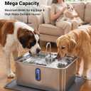 6.34Gal/24L Mega-Capacity Dog Water Fountain for Large & Multi Dogs, Silver