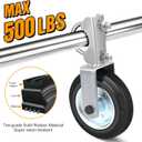 Mofeez Gate Wheel for Metal Swing Gate with 1-5/8" Thru 2" Gate Frames, Gate Support Wheel for Chain Link Fence, Prevent Gate from Dragging