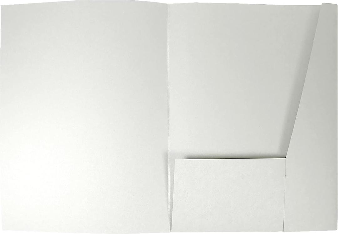 LUXPaper 9" x 12" No Glue Pocket Folder | Two Pocket | Natural White | 92lb. Cover | 100% Cotton | 25 Qty LUXPaper 9" x 12" No Glue Pocket Folder | Two Pocket | Natural White | 92lb. Cover | 100% Cotton | 25 Qty