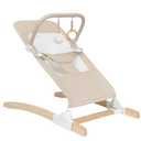 Baby Delight Heirloom Aspen Wooden Baby Bouncer | Infant Baby Chair | 0  6 Months | 100% GOTS Certified Cotton Fabrics | Organic Oat