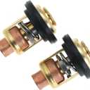 75692Q2 Thermostat Kit for Mariner for Marine 143F 143 Degree 135-150HP 175 200 HP for GLM 13340 Replaces 75692T, 2 PCS