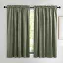 NICETOWN Super Soft Velvet Curtains 63 inches, Sound Reducing Cold Heat Insulated Heavy Matt Room Darkening Drape Panels for Living Room (Sage Green, 2 Panels)