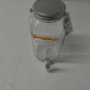 Mason Craft & More Drinkware Collection- Durable Glass Beverage Glassware, Gallon Mason Drink Dispenser With Leak Proof Spigot and Screw On Metal Lid  7 L