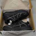 FitVille Men's Walking Shoes Wide Width Thicker Cushioning Sneakers Extra Wide Shoes for Men Bouncy Shoes Non Slip Workout Gym Athletic Sneakers (Black, 10)