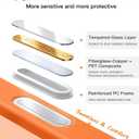 TORRAS Upgraded 360 Magnetic Stand for iPhone 17 Pro Max Case with Camera Control, Fit for MagSafe with Ring, Mil-Grade Protection, Translucent Slim for iPhone 17 ProMax Case Ostand, Neon Orange