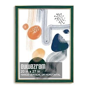 euwazram Suede 20x27 Frame - Single Frame, Christmas Elegant Green 20 x 27 Poster Frame, 20x27 Picture Frame for Artwork Puzzles Photos and Movie Posters