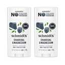 Schmidt's Aluminum-Free Vegan Deodorant Charcoal & Magnesium with 48 Hour Odor Protection, 2 Count for Women and Men, Natural Ingredients, Cruelty-Free, 2.65 oz, Pack of 2