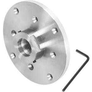 Findmall 6 Inch Steel Wood Lathe Face Plate 1-1/4 Inch x 8TPI Threaded with Locking Set Screw to Secure on Spindle for Wood Lathe Turning Reversing Lathes