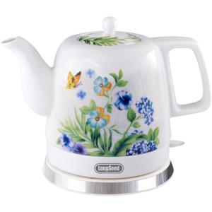 Ceramic Electric Kettle, 1.2L/1000W Boil Water Quickly and Easily,Boil-Dry Protection,Auto Shut Off, Detachable Swivel Base,Hot water kettle for Coffee & Tea