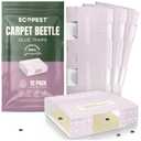 Carpet Beetle Traps  12 Pack | Sticky Indoor Glue Boards for Carpet Beetles, Larvae & Other Crawling Insects | Non-Toxic Pest Control Trap & Monitor for Closets, Storage Areas, and More