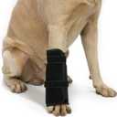 Dog Front Leg Knee Brace with Aluminum Splint for Post-Surgery Recovery, Front Leg Support Wrap to an Alternative to a cast, Adjustable Straps for Joint Protection and Healing (Black, L)