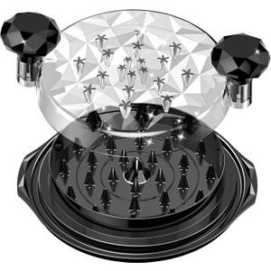 Chicken Shredder with Brush 10" Pro Chicken Shredder Tool Twist Stable Anti-Slip BPA Free Meat Shredder Tool Twist Ergonomic Handle Meat Grinder Dishwasher-safe Transparent Lid Black