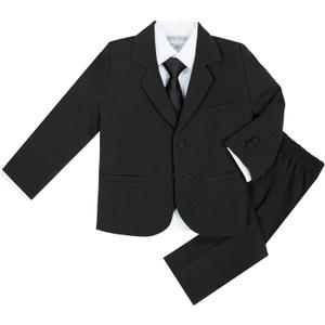 Spring Notion Baby Boys' Classic Fit Formal Dress Suit Set (18 Months, Black)
