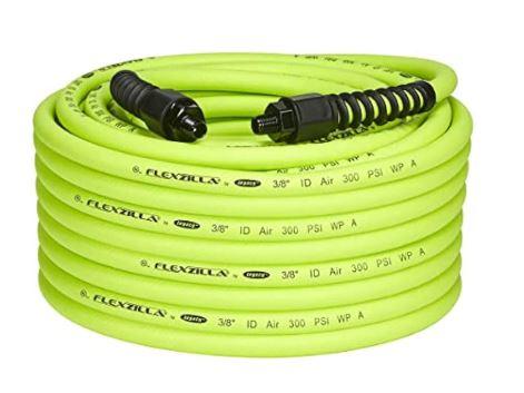 Flexzilla Pro Air Hose, 3/8 in. x 100 ft., Heavy Duty, Lightweight, Hybrid, ZillaGreen