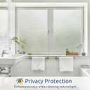 rabbitgoo Window Privacy Film Frosted Glass Film, Decorative Cling UV Sun Blocking Decals, Frosting Window Clings for Home Bathroom Door Coverings, 23.6 x157.5 inches