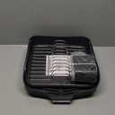 SNTD Dish Drying Rack, Expandable Dish Rack for Kitchen Counter, Stainless Steel Dish Drainer with Drainboard Set and Utensil Holder (Gray)