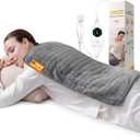 Super-Fast Heat Up Carbon Fiber Heating Pad: Back, Neck, Shoulder, Period Cramps Pain Relief, Muscle Relief, Deeper Relax, Moist/Dry Heat, Auto-Off, Machine Washable(Charcoal Grey-UPGRADED, 12" x 24")