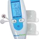AccuRelief TENS Unit Muscle Stimulater Pain Relief System - Electric Muscle Stimulator with Electrodes for Neck, Back, and Full Body, White and Blue