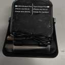 Wireless Induction Speaker 5-in-1 Bluetooth Speaker with Phone Stand,Stereo Sound, 3500mAh Rechargeable, 8 RGB Ambient Light, 360 Adjustable Holder for iPhone/Android/iPad,Gifts for Men Women (Black)