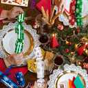 Melisheer Christmas Crackers, 12 Pack No Snap Christmas Party Favors with Snowflake Design, Xmas Poppers with Crown and Joke, Perfect for Christmas Gifts Xmas Table Holiday Party Supplies