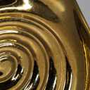 LAUCHUH Spoon Rest for Stove Top, Ceramic Spoon Holder for Kitchen Countertop Large Utensil Rest for Spatula, Spoons or Tong, Ladle, Fork, Christmas, 5 inch, Gold