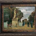 DIY Wood Frame for 24x30 Stretched Canvas Paintings, Museum-grade Ornate Picture Frame for Vintage Rustic Retro Home, No Back & Cover, Open Back Canvas Frame for Living Room Decoration (Black Gold)