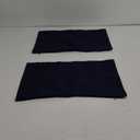 MIULEE Pack of 2 Decorative Outdoor Solid Waterproof Throw Pillow Covers Faux Linen Garden Farmhouse Cushion Cases for Summer Patio Tent Balcony Couch Sofa 20x12 Inch Navy