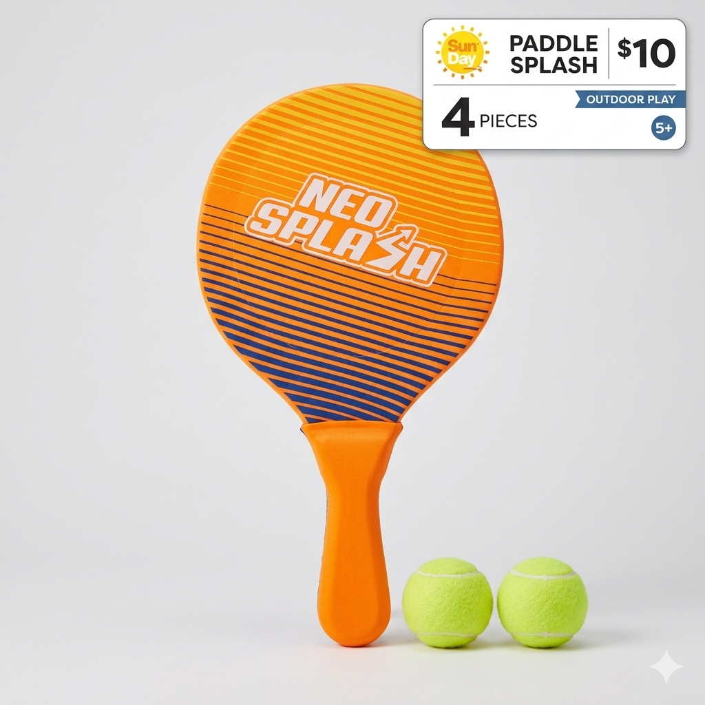 Neoprene Paddle-Splash Outdoor Play 4 Pcs