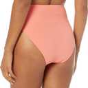 Amazon Essentials Women's High Waist High Leg Bikini Bottom (Coral Pink)