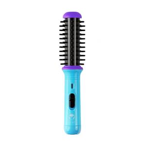 CALISTA GoGo Mini Heated Round Brush | Curl, Touch-Up, De-Frizz, Smooth, and Style Hair with Mini 7” Styling Tool | Heats to 365°F | Perfect Travel Tool | Dual Voltage (Berry Burst)