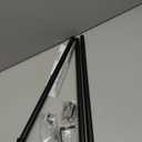 Curtain Rods for Windows 28 to 48 inch, 5/8 inch Black Curtain Rod Set with Brackets, Splicing Adjustable Metal Drapery Rod for Bedroom, Kitchen, Living Room, Matte Black