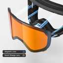 MAMBAOUT Ski Goggles with Magnetic Lens, Kids Snowboarding Goggles for Boys Girls, Anti Fog UV Protection Age 3-14