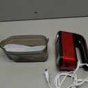 Yomelo 9-Speed Digital Hand Mixer Electric, 400W Powerful DC Motor, Hand Mixer Electric Handheld with Snap-On Storage Case, 5 Stainless Steel Accessories, Beaters, Dough Hooks, Whisk(Red)