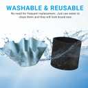 8 Pack 90107/90137 Reusable Dry Filters and 4 Pcs 90585 Foam Sleeve Filter Kit Replacement for Shop Vac 5 Gallon and Above Wet/Dry Vacuum, Part# 9010700, 9013700, 9058500, with 6 Retaining Bands