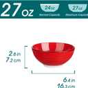 vancasso Bonita Cereal Bowls Set of 6-27 Oz Ceramic Soup Bowls, Microwave & Dishwasher Safe, 6 Inch Colorful Serving Bowls for Kitchen