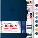Clever Fox Planner Schedule  Undated Weekly & Monthly Life Planner with Time Slots, Appointment Book & Daily Organizer, A5 (Dark Blue)