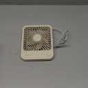 JISULIFE Small Desk Fan Battery Operated, 180° Foldable Portable Fan, 4 Speeds Adjustable Ultra Quiet for Home Office Travel Outdoor-Brown