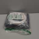 100 inch Wide Room Divider Curtains Flexible Ceiling Track Set Blackout Thermal Insulated Ceiling Mount Drapes with Hooks for Living Room Bedroom Privacy Divider, White Rail 1 Panel W8.3 x 8ft Black