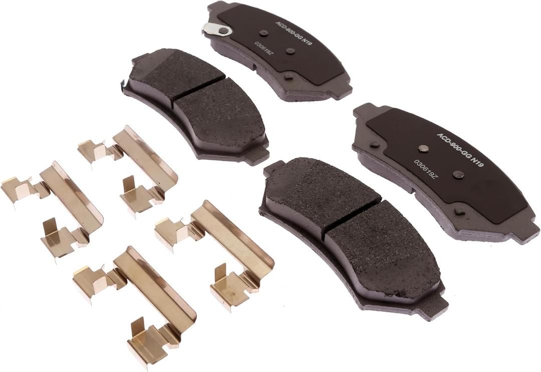 ACDelco Silver 14D699CHF1 Ceramic Front Disc Brake Pad Set with Clips