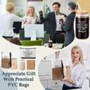 60 Pcs Employee Appreciation Gifts Bulk Inspirational Glass Cup Makeup Bag Bamboo Pen Inspirational Notebook and Bag for Valentines Day Staff Coworker Team Office (May You Be Proud)