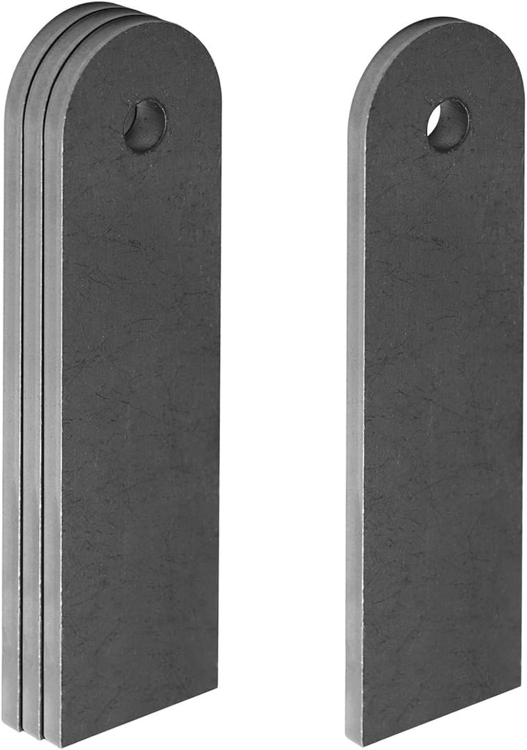 4 Pack 6" Height Weld-On Universal Long Tabs, Heavy Duty 1/4" Steel Shock Mount Tabs, 1/2" Hole