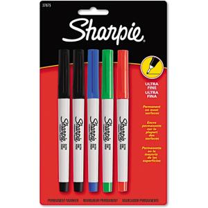 Bulk Buy: Sanford Sharpie Ultra Fine Point Color Assortment 5/Pkg-Red Blue Green 2 Black (3-Pack)