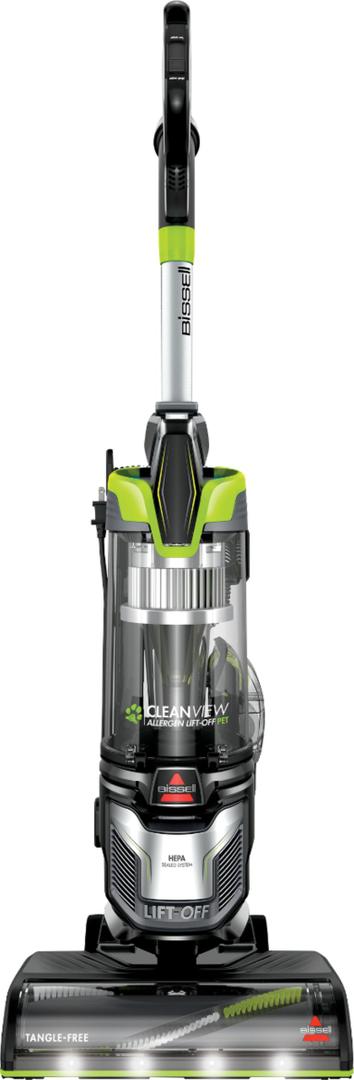 BISSELL Pet Hair Eraser Turbo Lift-Off Upright Vacuum 11.7" Cleaning Path Black: Multi-Surface, HEPA Filter, Bagless, Electric