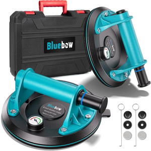 8 inch Suction Cups  2 Pack 880lbs suction cups for glass, Powerful Industrial Tile Suction Cup Tool for Lifting Glass, Tile, Granite, Includes Carrying Case