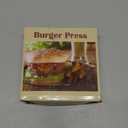 Hamburger Press Patty Maker with 100 Patty Papers, 20 PCS Plastic Gloves, 1 PCS Small Scraper Aluminum Non-Stick Burger Press Patty Maker Mold, 4.5 in Diameter