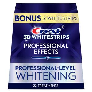 Crest 3D Whitestrips Professional Effects Teeth Whitening Kit, 22 Treatments (20 + 2 Bonus), Each with 1 Upper/1Lower, 44 Strips Crest 3DWhite Teeth Whitening Strips