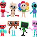 Colorful Plastic Figure Set, 8-Piece Character Toy Collection with Self-Standing Design