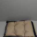 AbocoFur 15"(H) Folding Footrest Stool, Accent Padded Sofa Foot Stool for Lazy Chair, Upholstered Small Foldable Ottoman, Metal Frame Portable Foot Rest Ottoman for Lazy Chair, Bedroom, Dark Grey