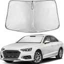 EcoNour Windshield Sunshade Compatible for Audi A4 2017-2023 2024 2025, Sun Visor for Front Windshield & Window Sun Shade Cover, UV Heat Blocker & Protector, Car Accessories